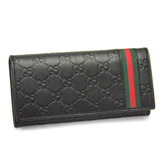 GUCCI グッチ 財布 コピー 212186 A0VBR 1060 グッチシマ 長財布 ブラック/グリーン/レッド